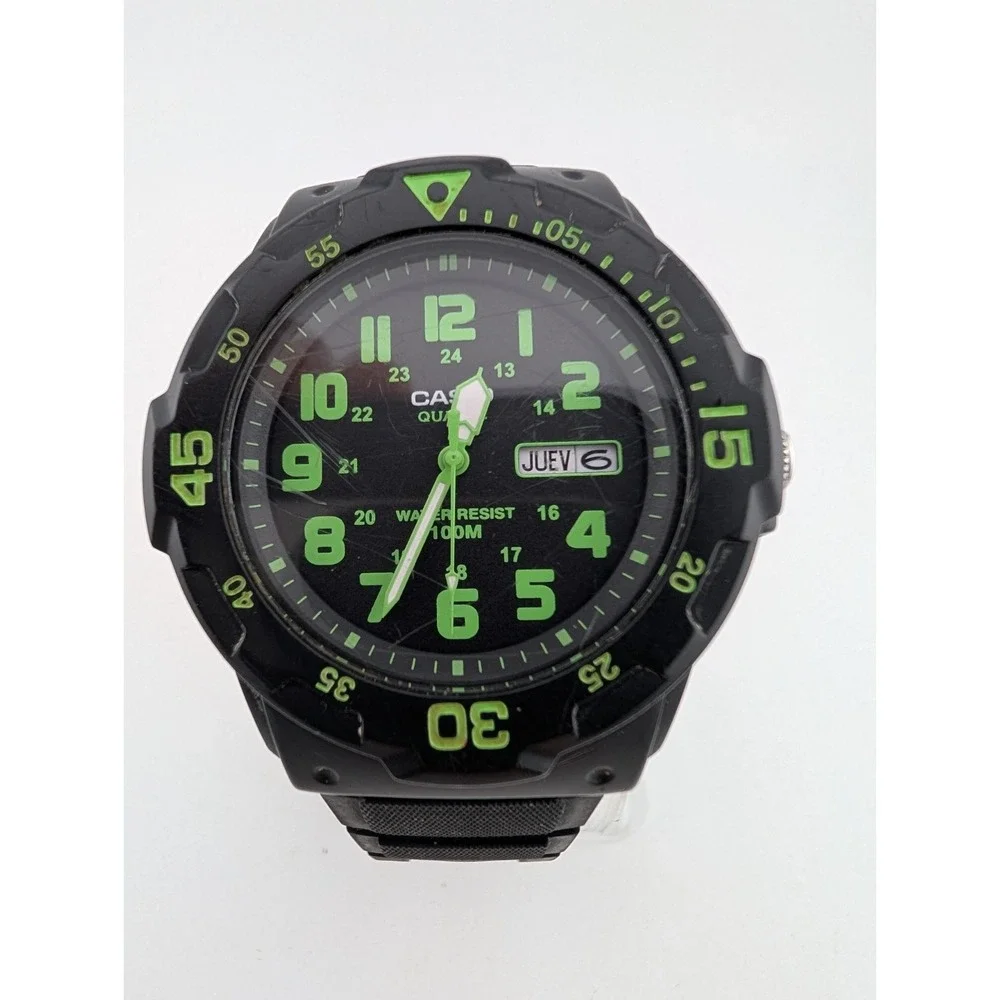 Casio MRW200H Men's Watch 43mm Case Black Resin Band- New Battery